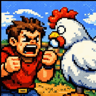 16-bit chicken animation